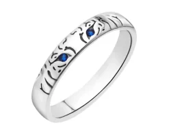 Obrączka srebrna z cyrkoniami