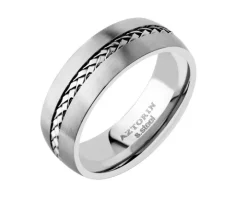 Obrączka ze stali szlachetnej