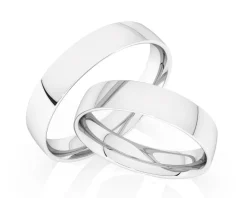 Obrączki Ślubne Apart.  Białe złoto rodowane. Wzór 177