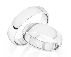 Obrączki Ślubne Apart.  Białe złoto rodowane. Wzór 134
