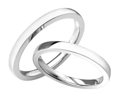 Obrączki Ślubne Apart.  Białe złoto rodowane. Wzór 192