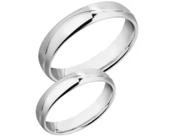 Obrączki Ślubne Apart. Białe złoto rodowane. Wzór 150