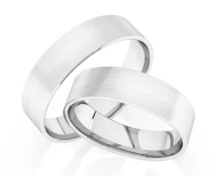 Obrączki Ślubne Apart.  Białe złoto rodowane. Wzór 420
