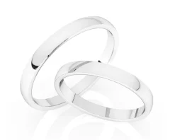 Obrączki Ślubne Apart.  Białe złoto rodowane. Wzór 189