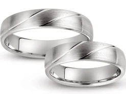 Obrączki Ślubne Apart. Białe złoto rodowane. Wzór 167