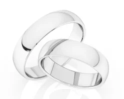 Obrączki Ślubne Apart. Białe złoto rodowane. Wzór 138
