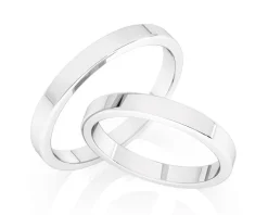 Obrączki Ślubne Apart. Białe złoto rodowane. Wzór 180