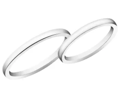 Obrączki Ślubne Apart.  Białe złoto rodowane. Wzór 185