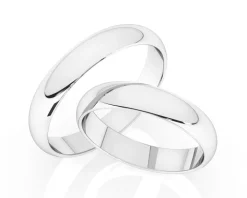 Obrączki Ślubne Apart. Białe złoto rodowane. Wzór 102