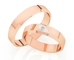Obrączki Ślubne Apart.  Różowe złoto. Wzór 4/216/R