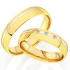 Obrączki Ślubne Apart.  Żółte i białe złoto rodowane. Wzór 4/449