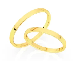 Obrączki Ślubne Apart.  Żółte złoto. Wzór 829