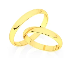 Obrączki Ślubne Apart.  Żółte złoto. Wzór 201