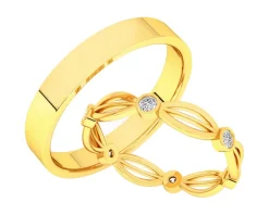 Obrączki Ślubne Apart. Żółte złoto. Wzór 4/242