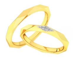 Obrączki Ślubne Apart.  Żółte złoto. Wzór 4/840