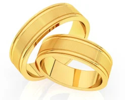 Obrączki Ślubne Apart.  Żółte złoto. Wzór 237