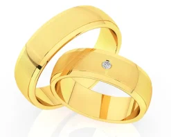 Obrączki Ślubne Apart. Żółte złoto. Wzór 4/238