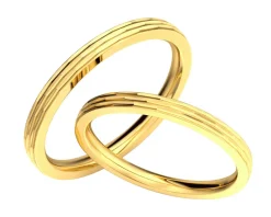 Obrączki Ślubne Apart.  Żółte złoto. Wzór 842
