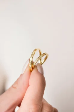 Obrączki Ślubne Apart.  Żółte złoto. Wzór 842