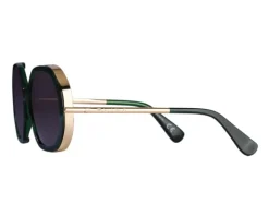 Okulary przeciwsłoneczne damskie, okrągłe, zielone