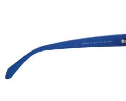 Okulary przeciwsłoneczne damskie, prostokątne, brązowe, niebieskie