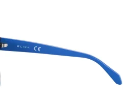 Okulary przeciwsłoneczne damskie, prostokątne, brązowe, niebieskie