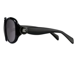 Okulary przeciwsłoneczne damskie, okrągłe, czarne