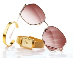 Okulary przeciwsłoneczne damskie, geometryczne, jasne srebrne