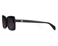 Okulary przeciwsłoneczne damskie, prostokątne, czarne