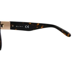 Okulary przeciwsłoneczne damskie, prostokątne, brązowe