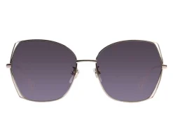 Okulary przeciwsłoneczne damskie, geometryczne, złote