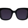 Okulary przeciwsłoneczne damskie, prostokątne, czarne