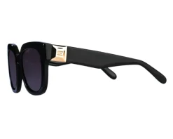 Okulary przeciwsłoneczne damskie, prostokątne, czarne