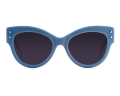 Okulary przeciwsłoneczne damskie, kocie oczy, niebieskie