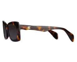 Okulary przeciwsłoneczne damskie, prostokątne, brązowe