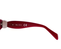 Okulary przeciwsłoneczne damskie, okrągłe, bordowe