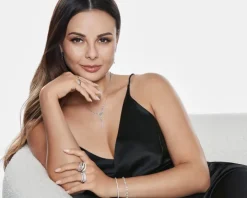 Pierścionek srebrny z cyrkoniami - Eternity