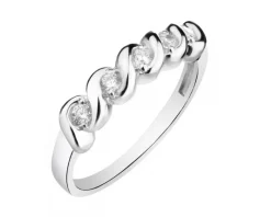 Pierścionek srebrny z cyrkoniami