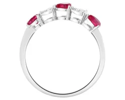 Pierścionek srebrny z cyrkoniami - serca