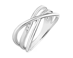 Pierścionek srebrny z cyrkoniami