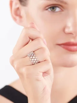 Pierścionek srebrny z cyrkoniami