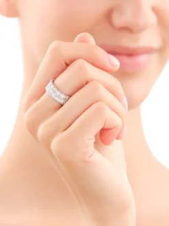 Pierścionek srebrny z cyrkoniami - Eternity