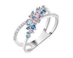 Pierścionek srebrny z cyrkoniami