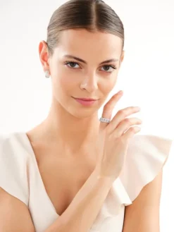 Pierścionek srebrny z cyrkoniami