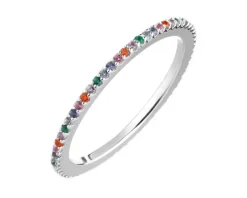 Pierścionek srebrny z cyrkoniami - Eternity