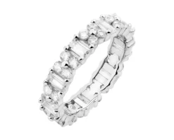 Pierścionek srebrny z cyrkoniami - Eternity