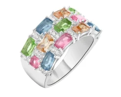 Pierścionek srebrny z cyrkoniami