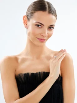 Pierścionek srebrny z cyrkoniami