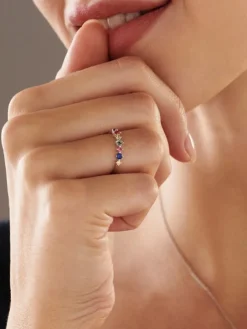 Pierścionek srebrny z cyrkoniami