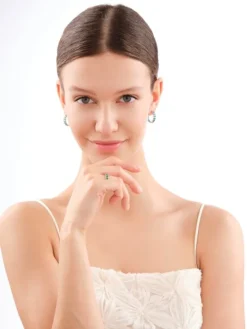 Pierścionek srebrny z cyrkoniami - Eternity